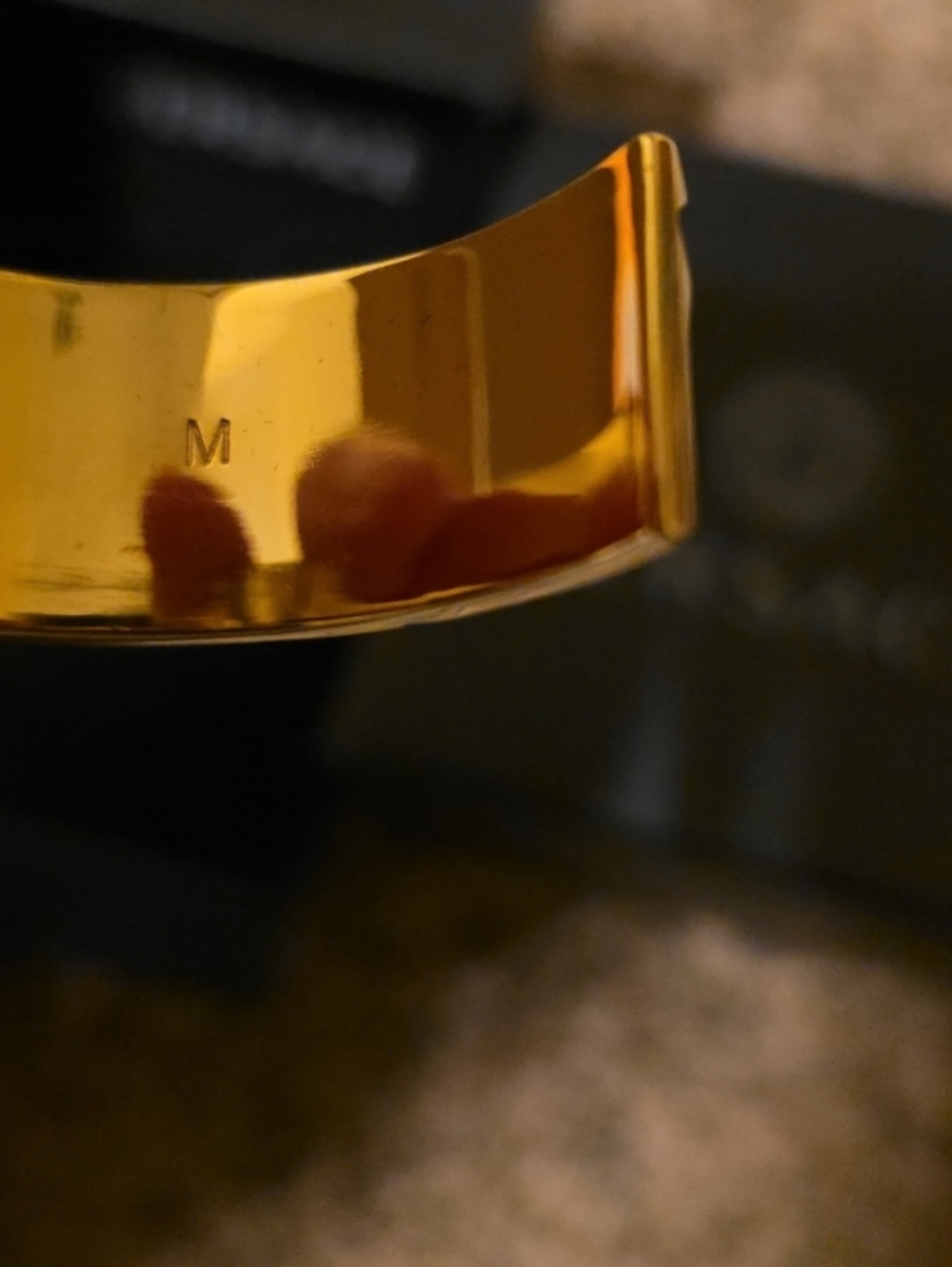VERSACE Medusa and Greca logo gold tone double cuff bangle bracelet/ NEVER Worn - Picture 4 of 4